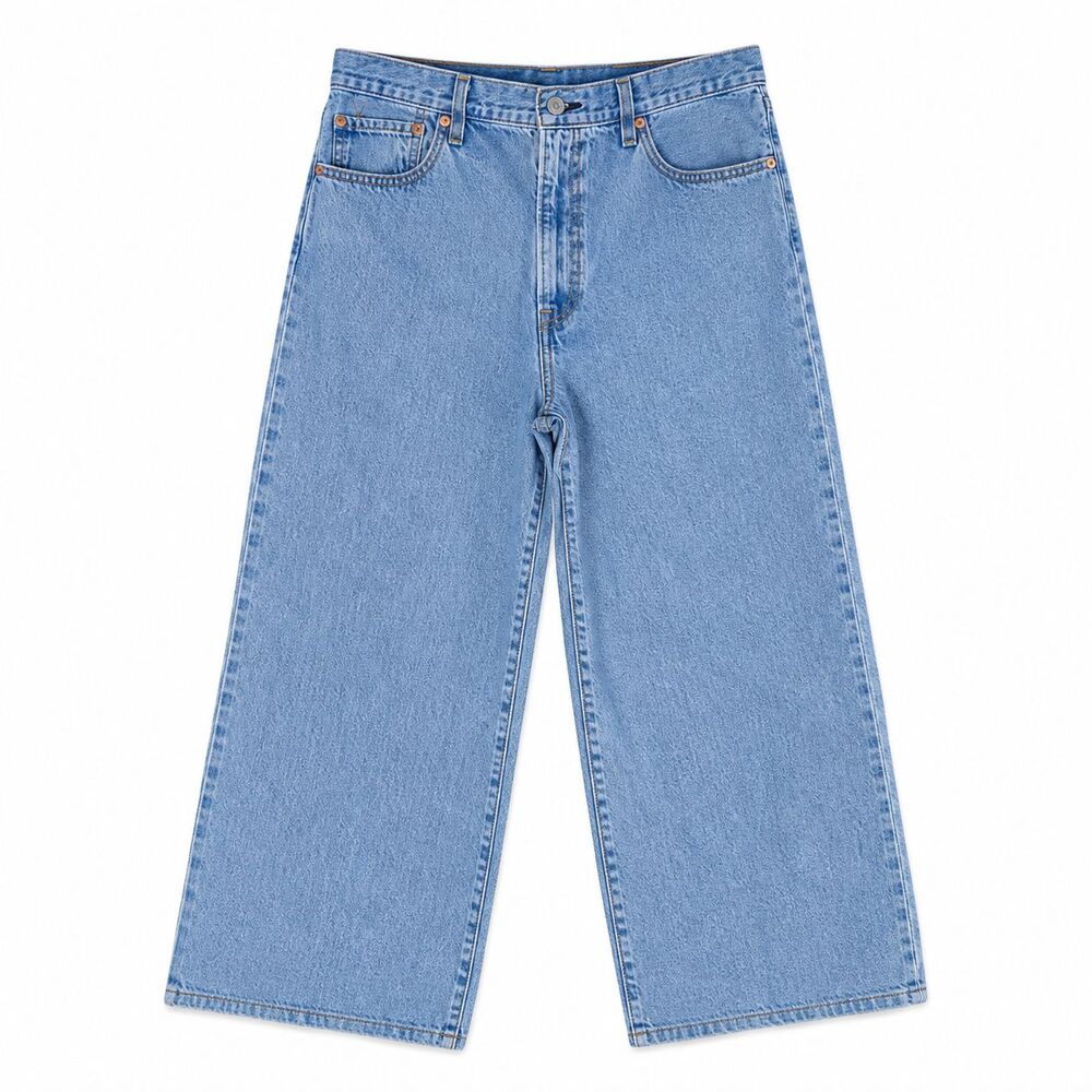 Levi's Premium Ribcage Wide Leg Women's Jeans Size 32 Light Wash Cotton Pants